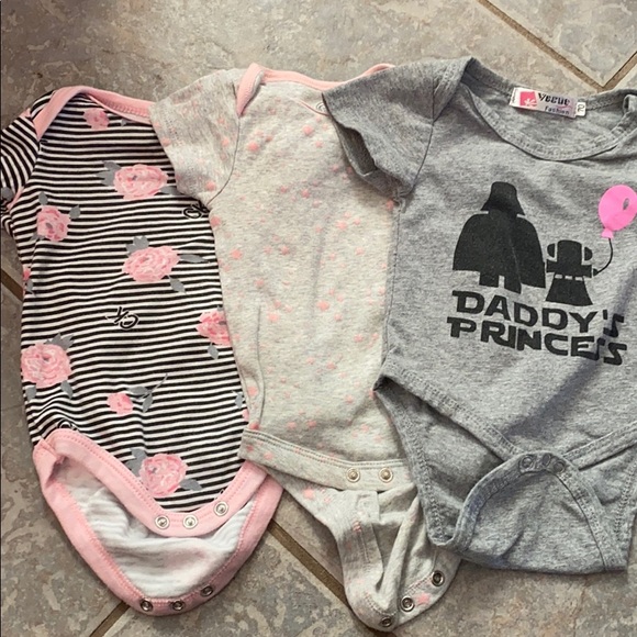 3 baby girl onesies - Picture 1 of 4